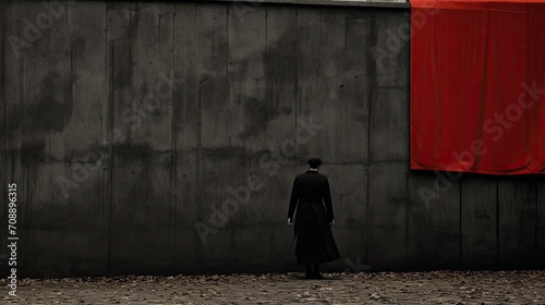 schreibe auf die Berliner Mauer ganz groß mit schwarzer