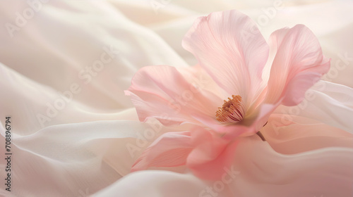 Beautiful, abstract background. Petals of a pink flower close up 