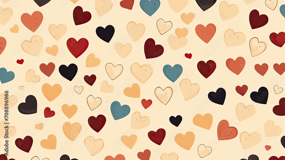 seamless vector texture with hand drawn hearts seamless vector texture with hand drawn hearts