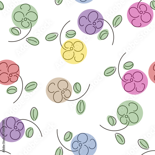 Patrón de flores de colores