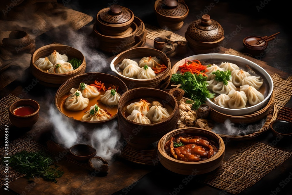 the texture and detail of these succulent dumplings, evoking a sense of authenticity and flavor the texture and detail of these succulent dumplings, evoking a sense of authenticity and flavor