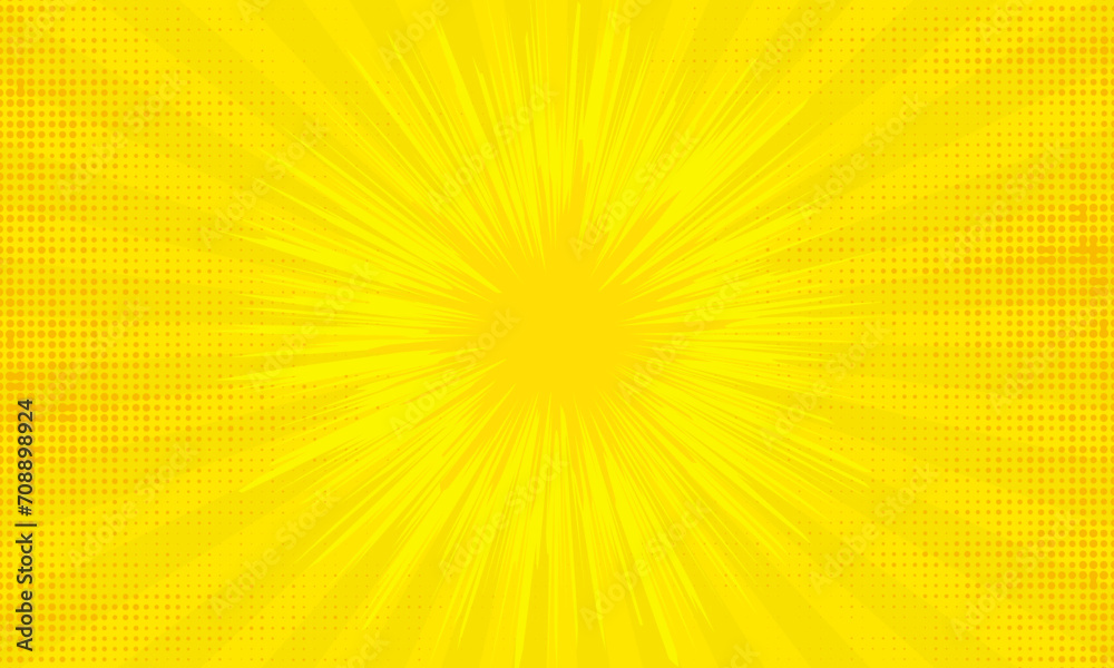 yellow comic background with dot halftone