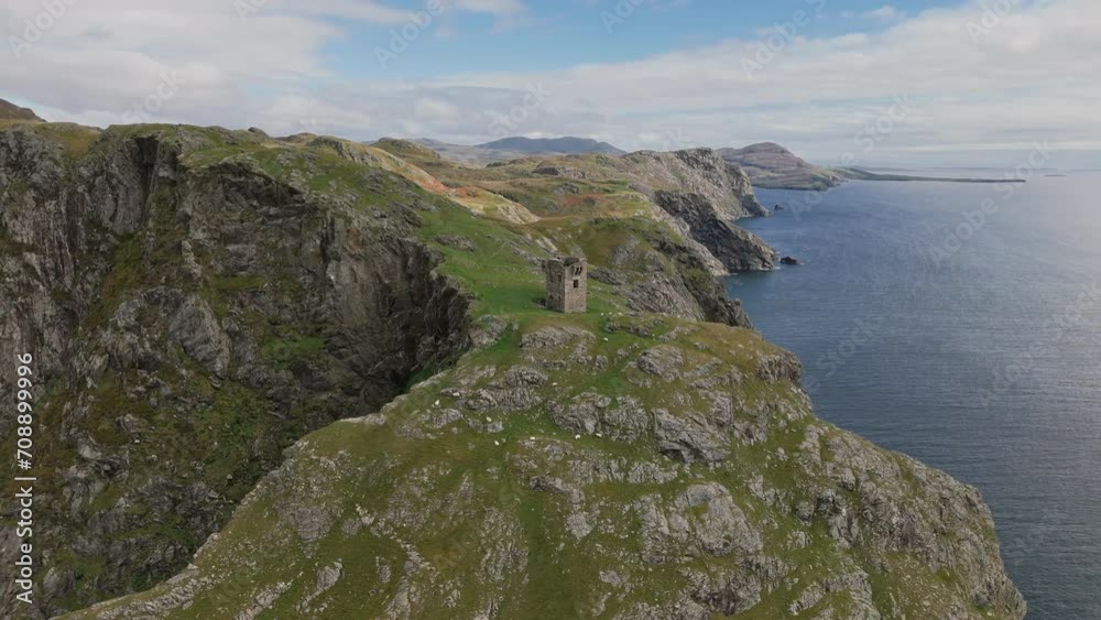 Irish coast. Aerial view from Sliabh Liag. Beautiful cliffs