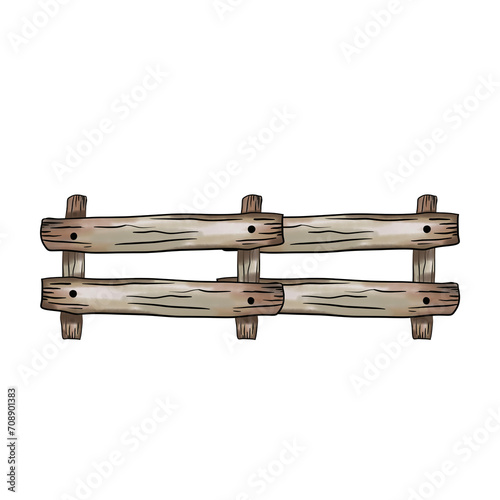 wooden fence illustration
