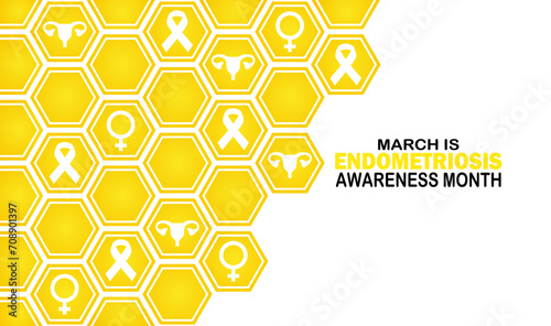 March Is Endometriosis Awareness Month Vector Illustration. Suitable for greeting card, poster and banner