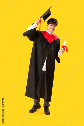 Male graduate student with ...