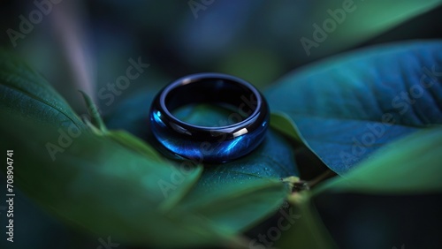 The exquisite texture of the blue rings enhances the beauty of the leaves