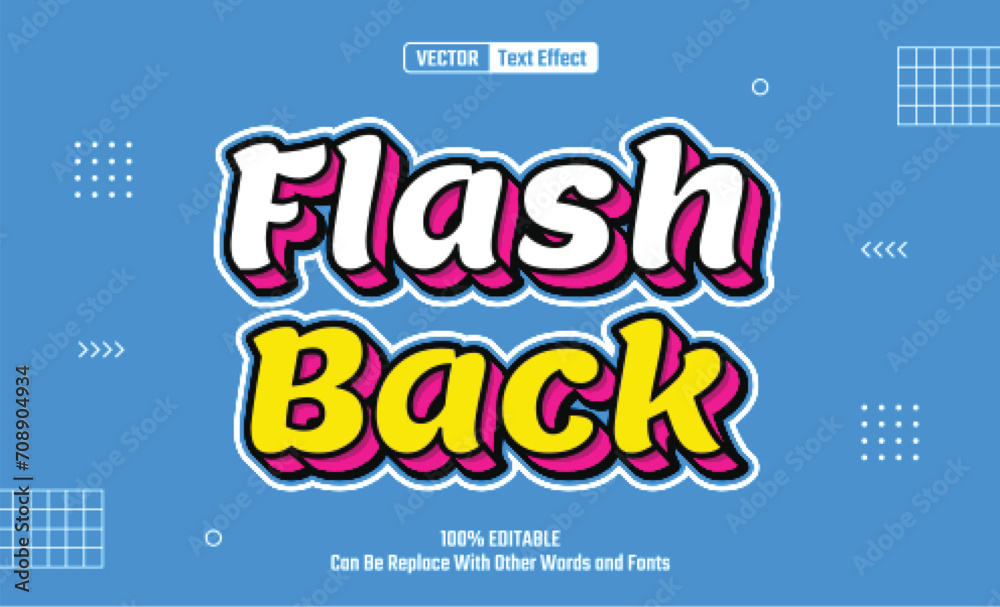 Flashback Editable Vector Text Effect.