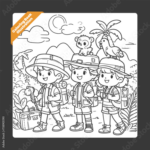 children illustration for drawing book