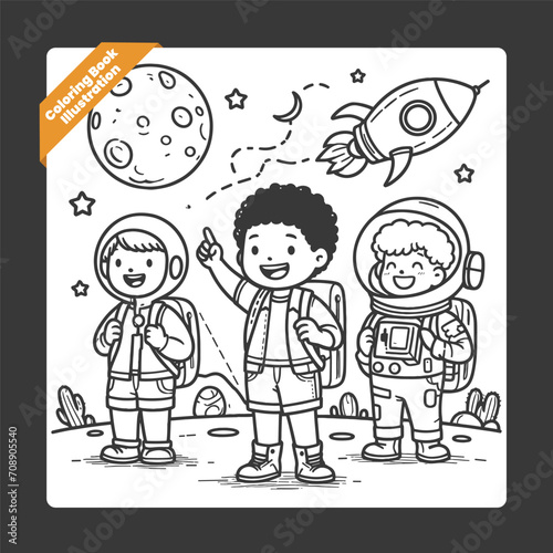 children illustration for drawing book