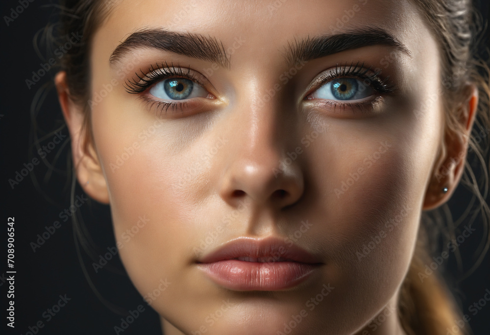young and Fit girl, woman close up portrait young and Fit girl, woman close up portrait