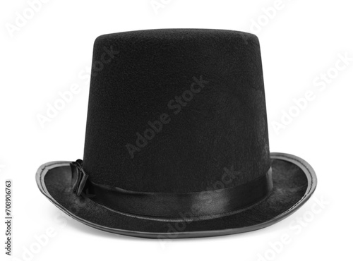 One magician top hat isolated on white