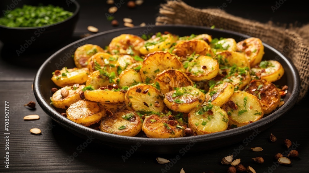 Garlic Fry snack.. Generative AI