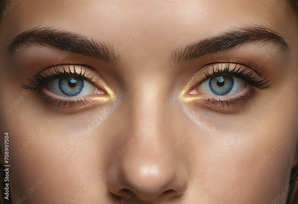 analysing eyes of a woman - face protrait close up analysing eyes of a woman - face protrait close up