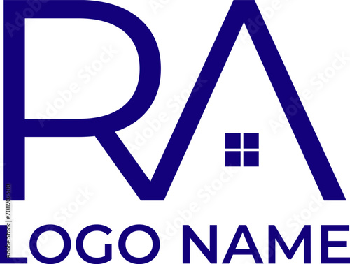 RA House initial logo design concept