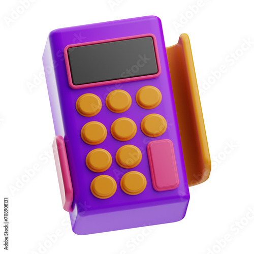 Contactless Pay Object Pos Terminal 3D Illustration photo