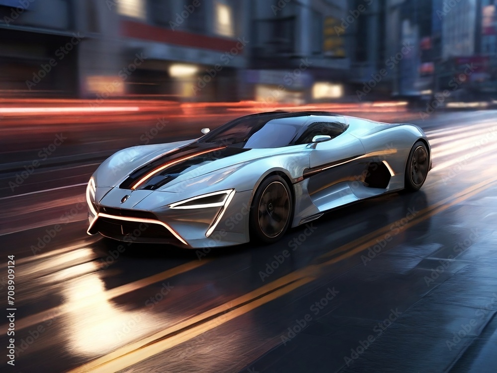 The Razing Motor Car's High-Speed Ballet on the Open Road The Razing Motor Car's High-Speed Ballet on the Open Road