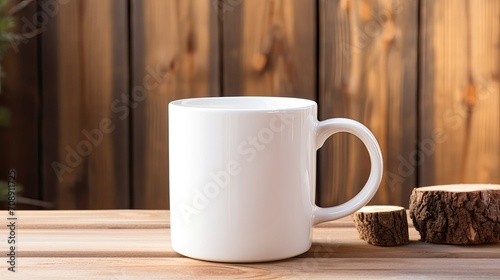 White ceramic mug Warm-up