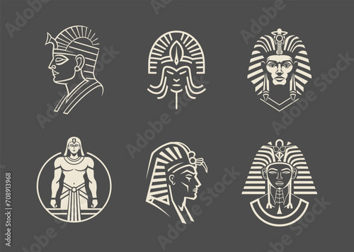Egypt god logo design vector illustration photo