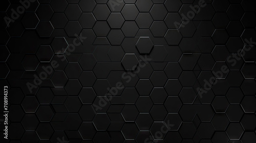 black hexagon pattern wallpaper, Abstract Hexagon black Geometric Surface.Clean background with glossy black hexagon shapes © Planetz