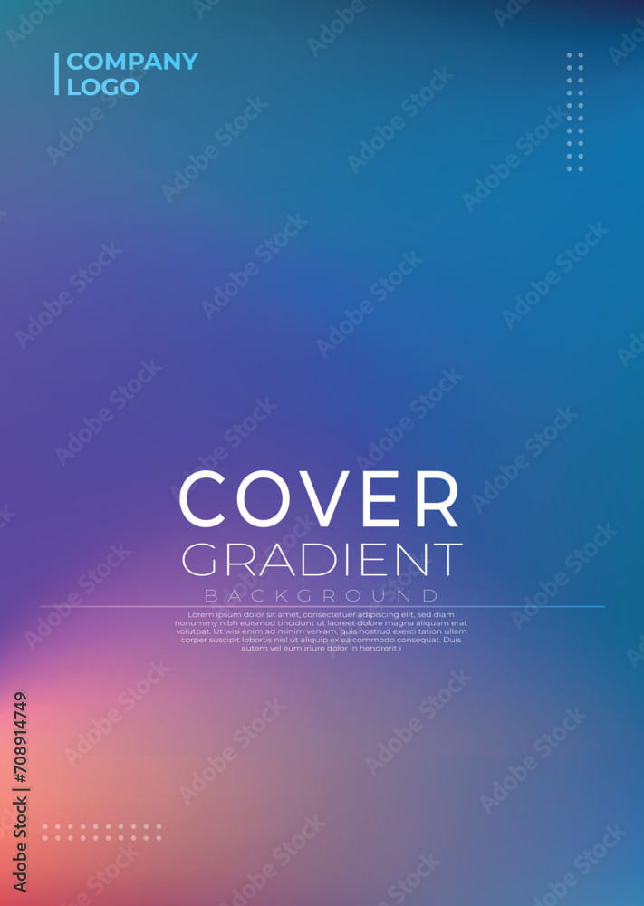Fototapeta premium Vector Modern Abstract Gradient Cover Collection for Background template