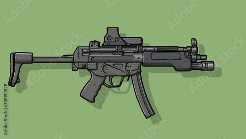 Short self defence gun for special forces
