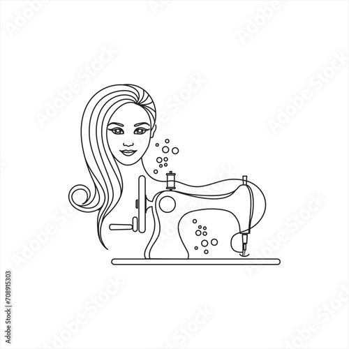 Minimal Line Art Illustration - Women Empowerment - Women Skill - Women's Day - Women Education - Healthcare - Fashion - Technology - Textile Industry - Clothing - Drawing - Hairstyle - Women Power