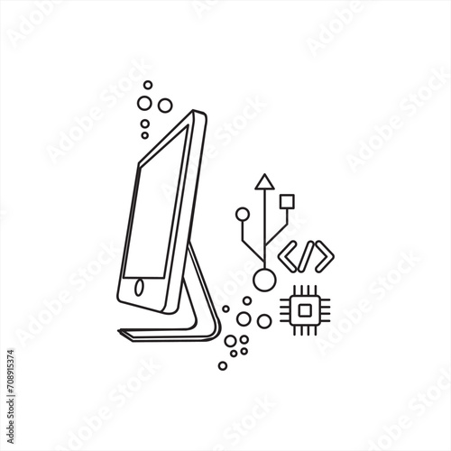 Minimal Line Art Illustration - Women Empowerment - Women Skill - Women's Day - Women Education - Healthcare - Fashion - Technology - Textile Industry - Clothing - Drawing - Hairstyle - Women Power