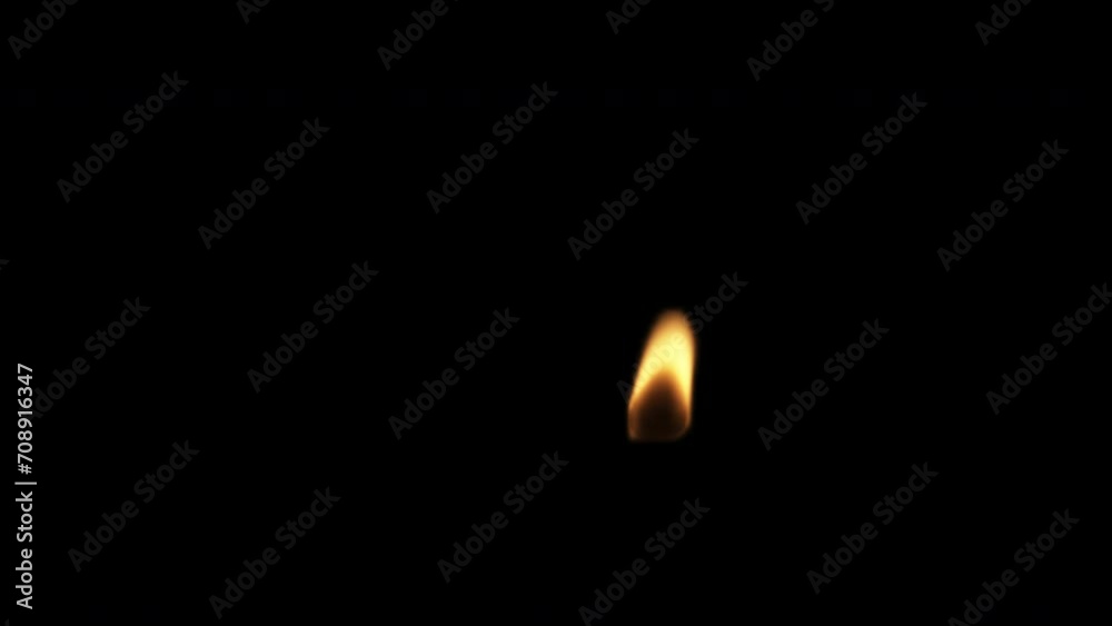 Match fire lighting on black background Match fire lighting on black background