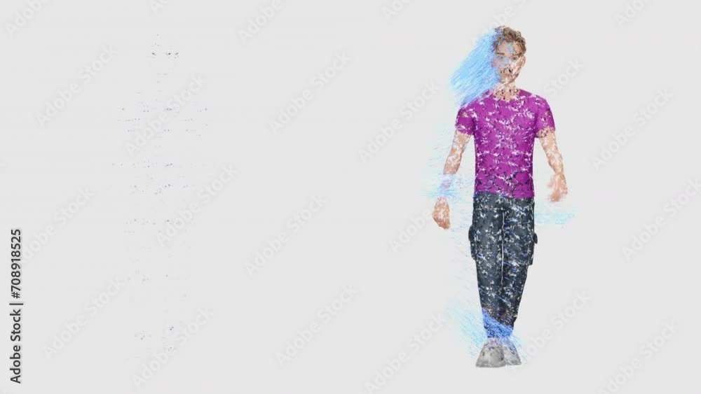 Digital human transform to metaverse avatar, virtual reality concept 