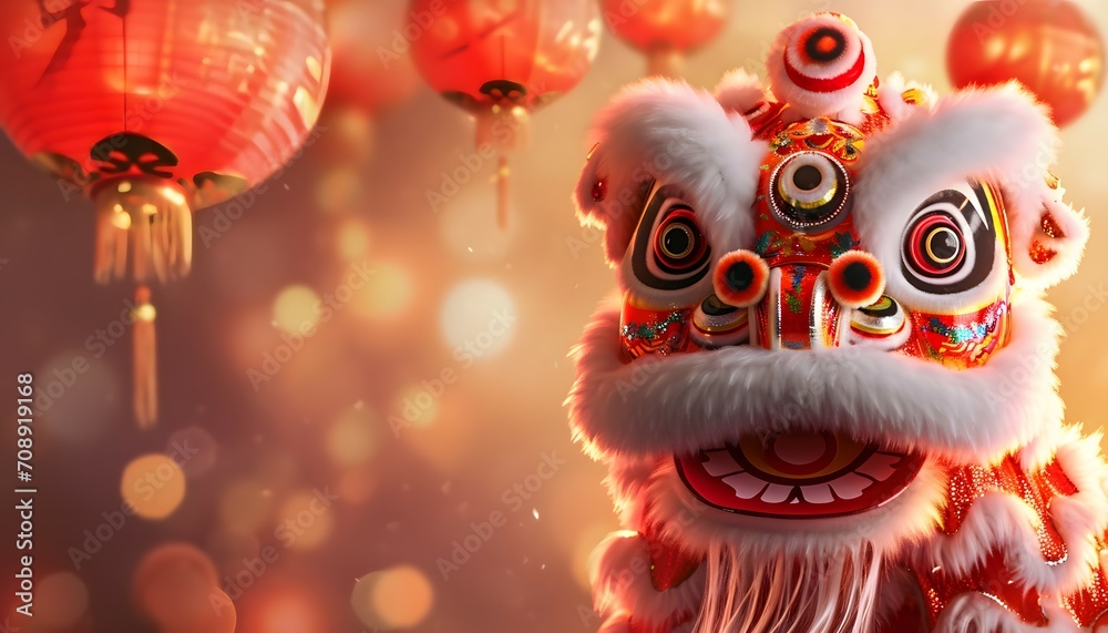 Lunar New Year Lion Dance Festivity