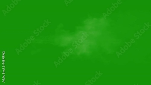 Muzzle flash on green background