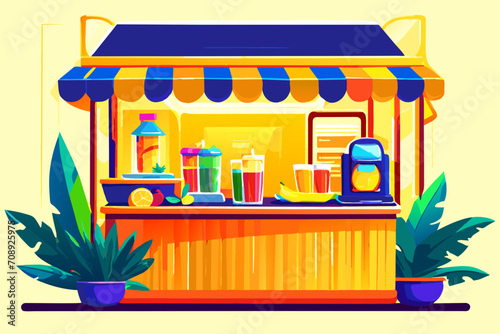 Wholesome juice bar. vektor illustation