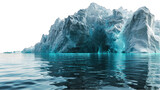 Majestic Isolated Iceberg Isolated on Transparent or White Background, PNG