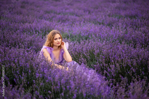 The girl in the lavender field