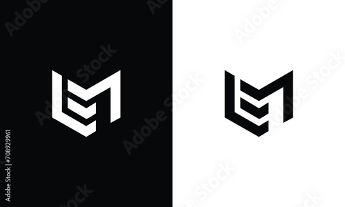 Initials letter EM logo design vector illustration.
