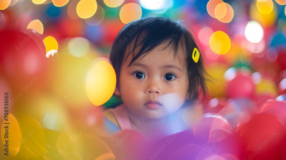 Toddler Amidst Colourful Balls.
Toddler peering through colourful play balls. Toddler Amidst Colourful Balls.
Toddler peering through colourful play balls.