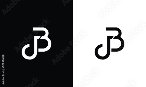 Letter JB Logo Design , Minimal JB Monogram in Editable Vector Format