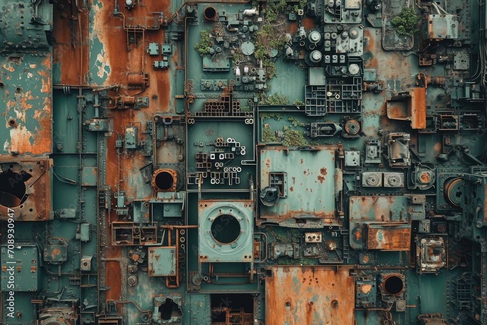 Chaotic Beauty: Abstract Patterns in Industrial Scrapyards