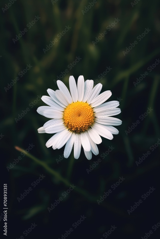 Beautiful white daisy nestled in the lush green grass, a serene and natural composition that captures the essence of simplicity and tranquility Beautiful white daisy nestled in the lush green grass, a serene and natural composition that captures the essence of simplicity and tranquility