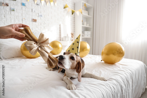 Woman celebrating birthday ...