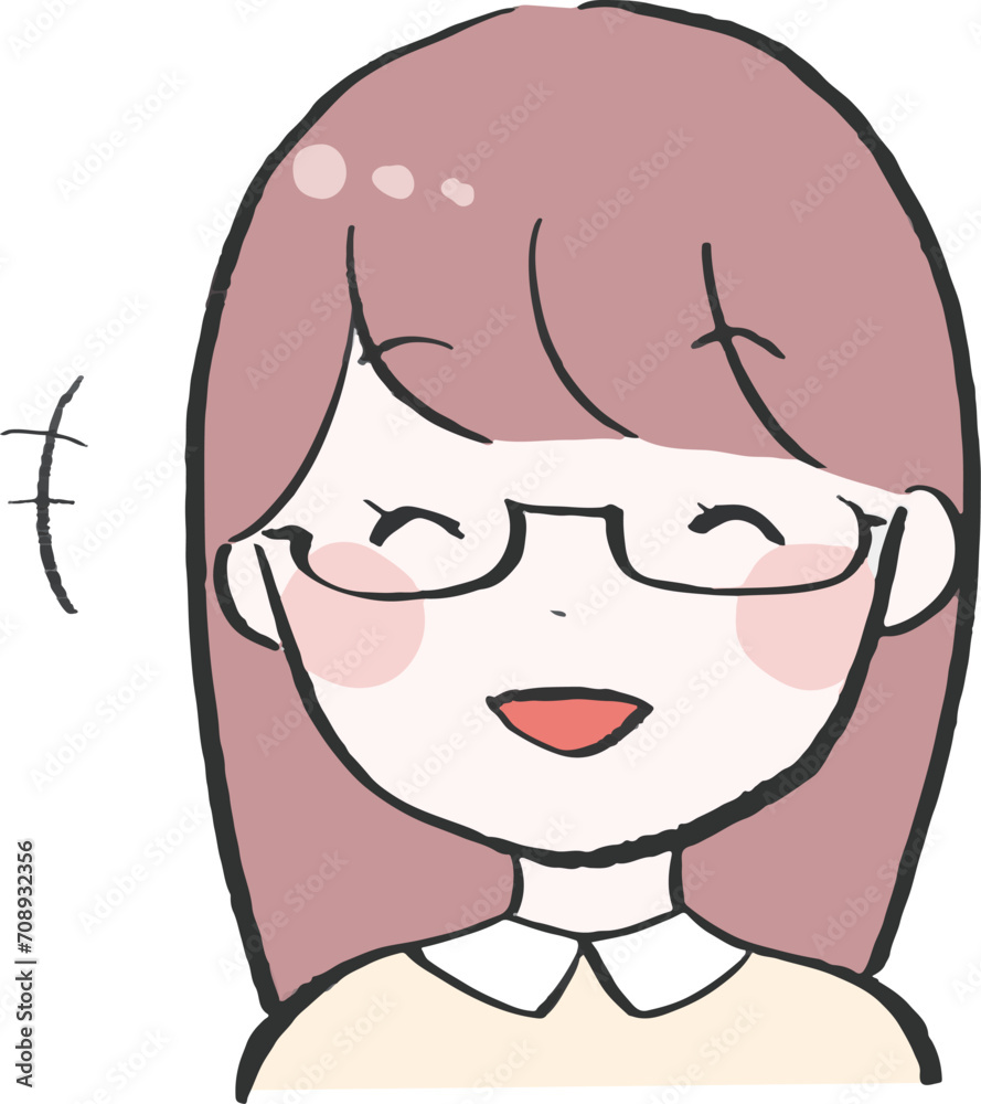 メガネ 女性 笑顔 メガネ 女性 笑顔