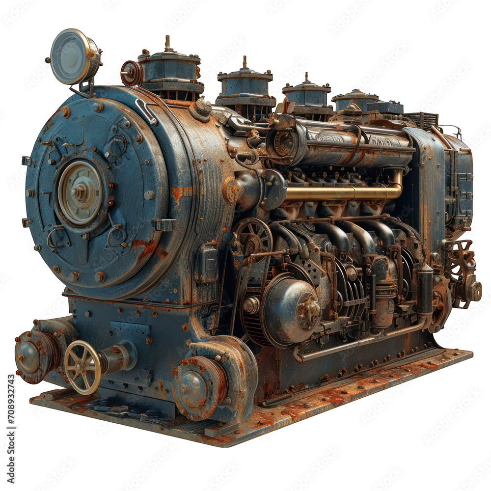 Engine Isolated on Transparent or White Background, PNG