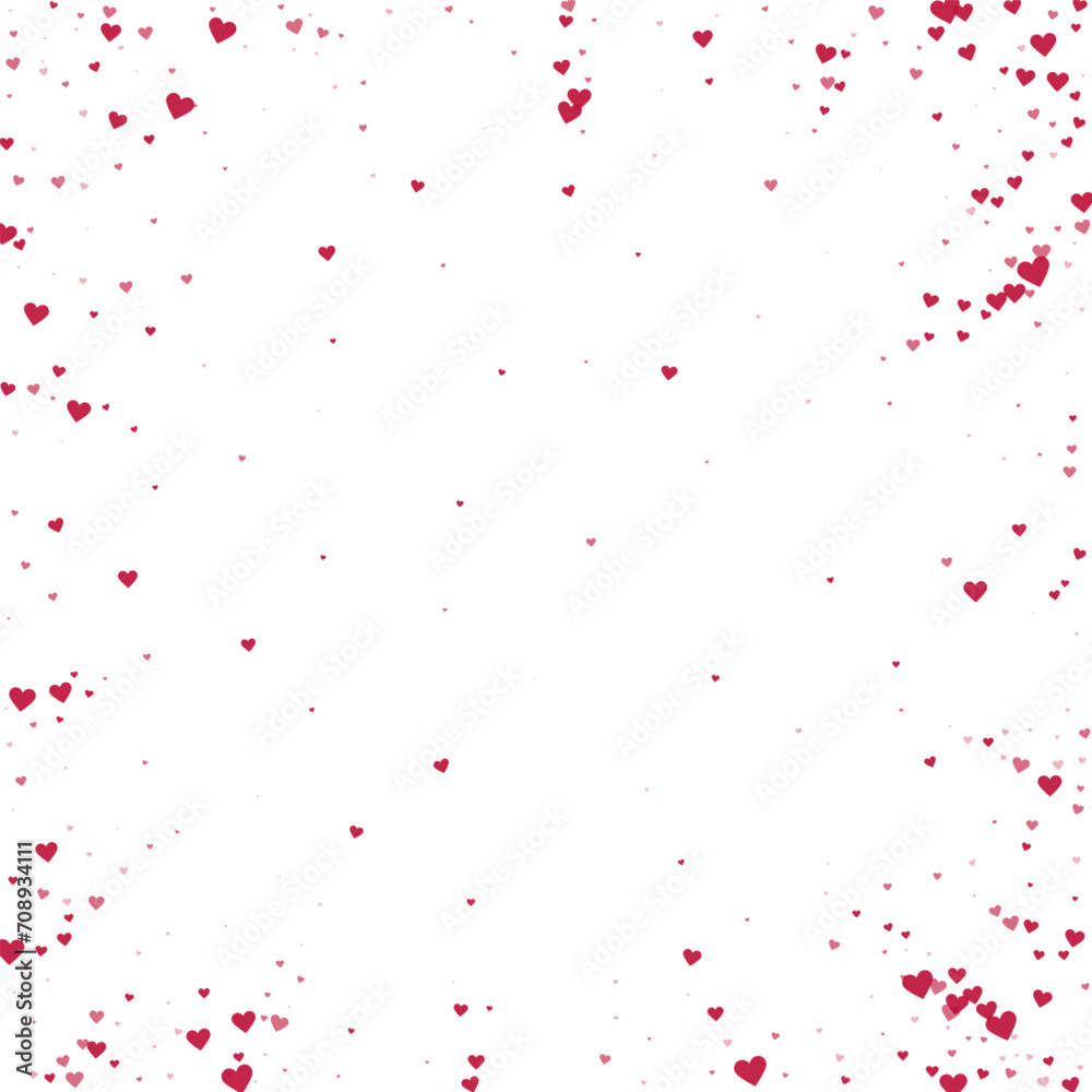 Red hearts scattered on white background. Red hearts scattered on white background.
