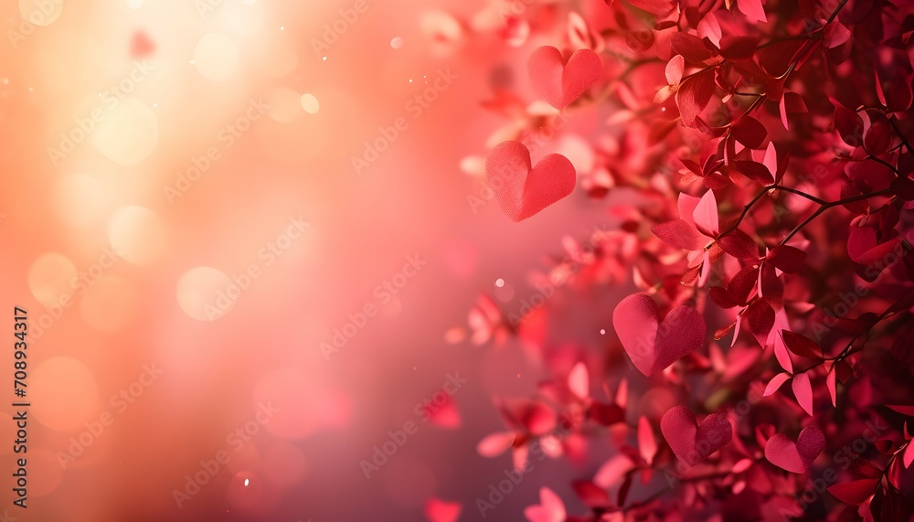 Valentine's Day Romance with Heart-Shaped Leaves Valentine's Day Romance with Heart-Shaped Leaves