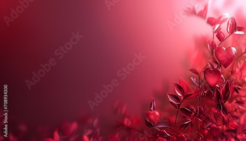 Valentine's Day Romance with Heart-Shaped Leaves
