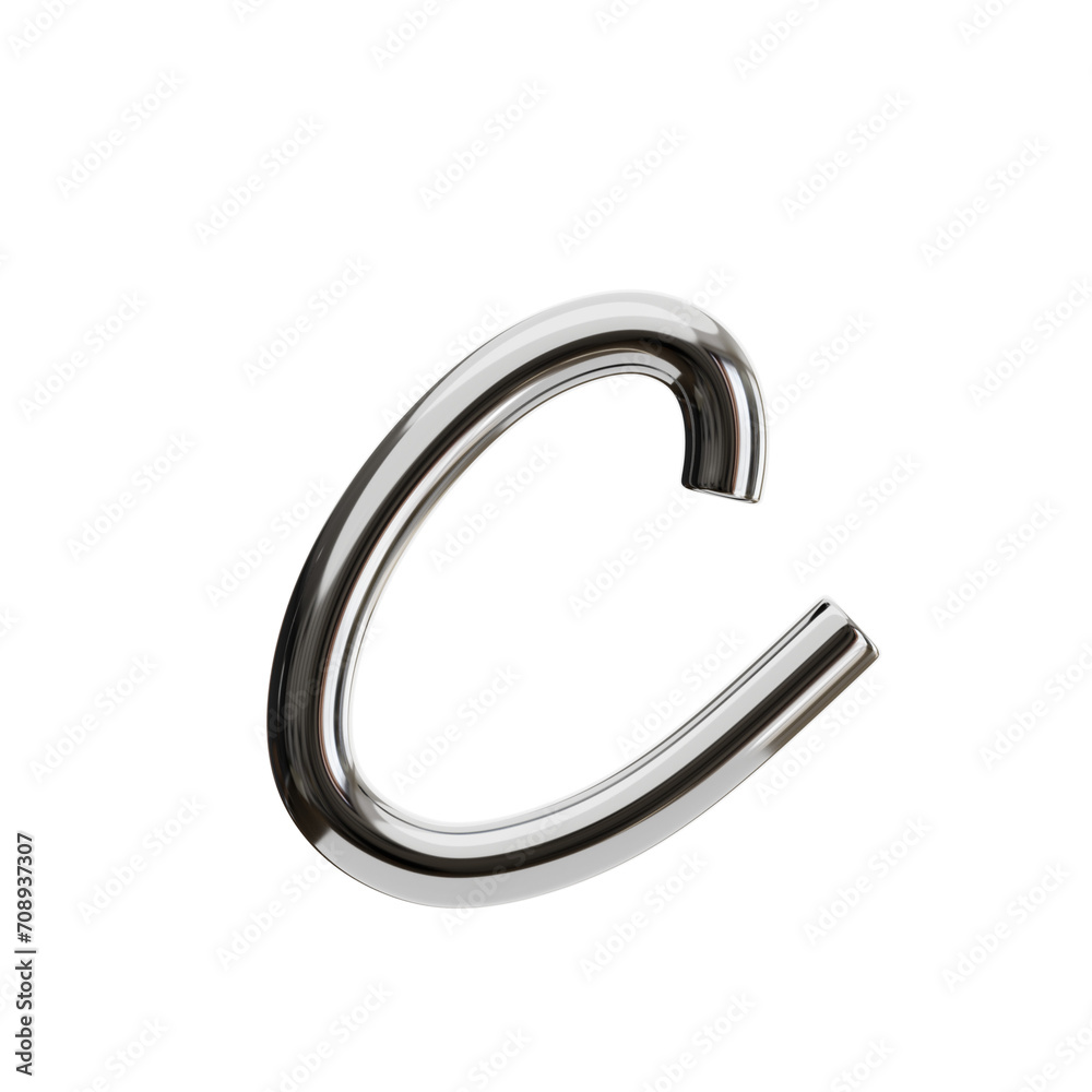 C Letter 3D Shape Chrome Text. 3d illustration, 3d element, 3d rendering. 3d visualization isolated on a transparent background C Letter 3D Shape Chrome Text. 3d illustration, 3d element, 3d rendering. 3d visualization isolated on a transparent background