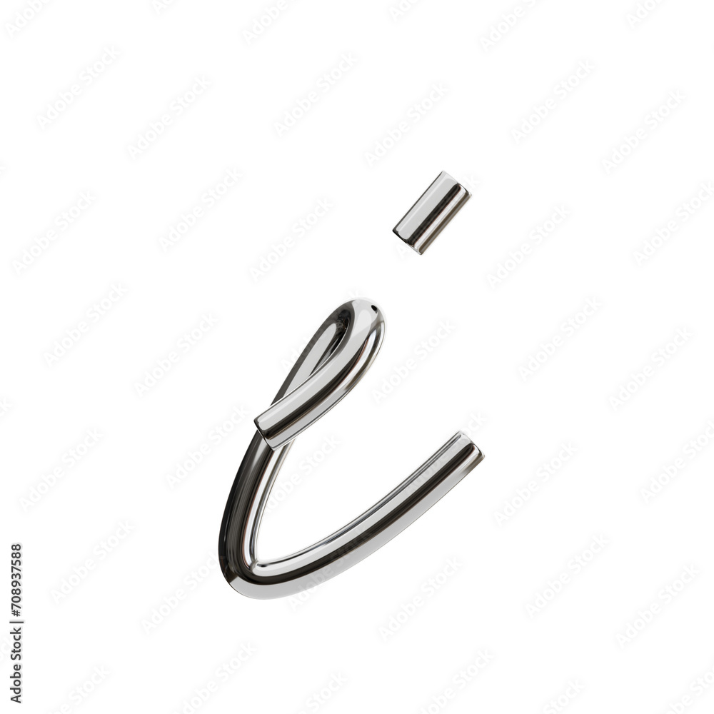 I Letter 3D Shape Chrome Text. 3d illustration, 3d element, 3d rendering. 3d visualization isolated on a transparent background I Letter 3D Shape Chrome Text. 3d illustration, 3d element, 3d rendering. 3d visualization isolated on a transparent background