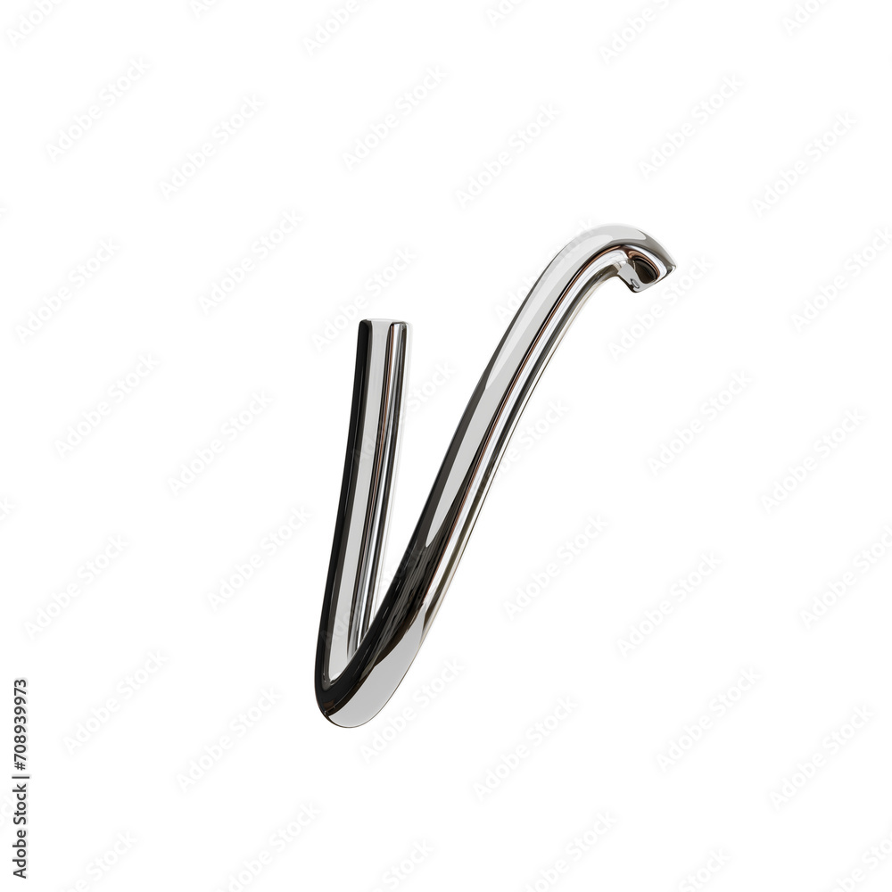 V Letter 3D Shape Chrome Text. 3d illustration, 3d element, 3d rendering. 3d visualization isolated on a transparent background V Letter 3D Shape Chrome Text. 3d illustration, 3d element, 3d rendering. 3d visualization isolated on a transparent background