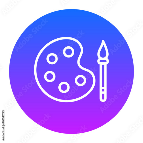 Paint Brush Pallete Icon of Education iconset.